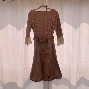 🟣ON HOLD🟣DAINTY JEWELLS Blush pink, lace detail, bubble dress